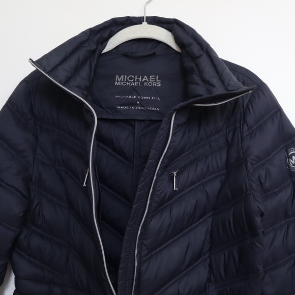 Michael Kors Navy Puffer Jacket - Picture 2 of 8